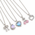 Silver Charm Pendant Necklace Set of 5 — product photo 1